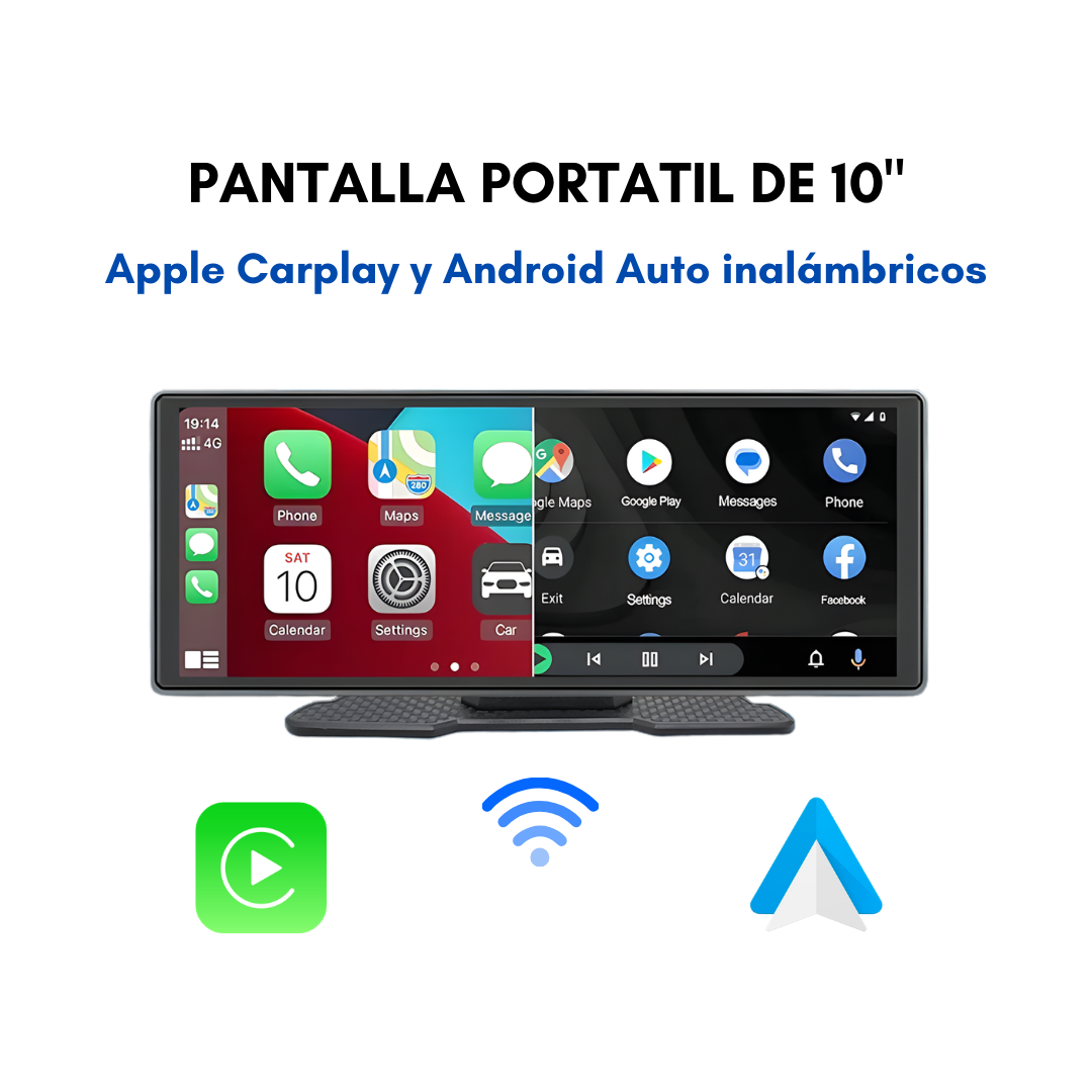 Pantalla Inteligente 10” CarPlay y Android Auto
