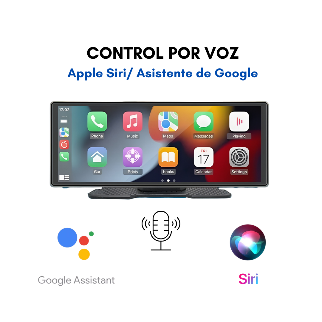 Pantalla Inteligente 10” CarPlay y Android Auto