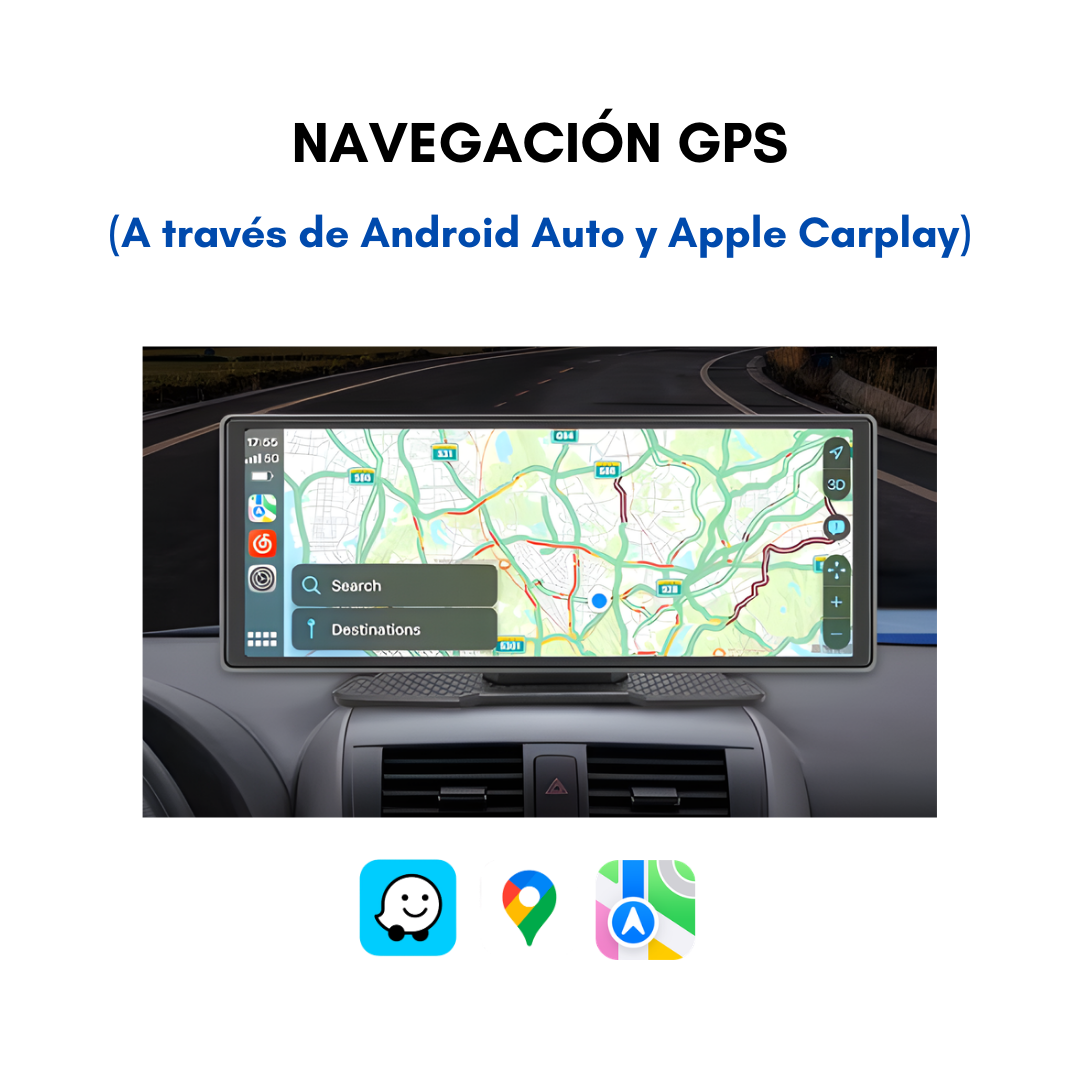 Pantalla Inteligente 10” CarPlay y Android Auto