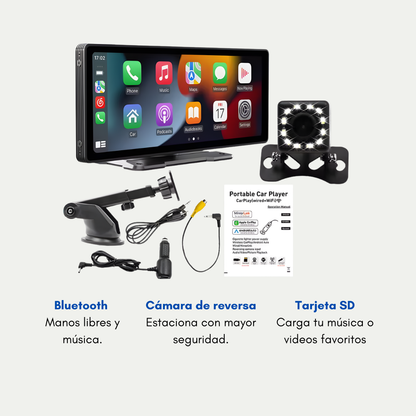 Pantalla Inteligente 10” CarPlay y Android Auto